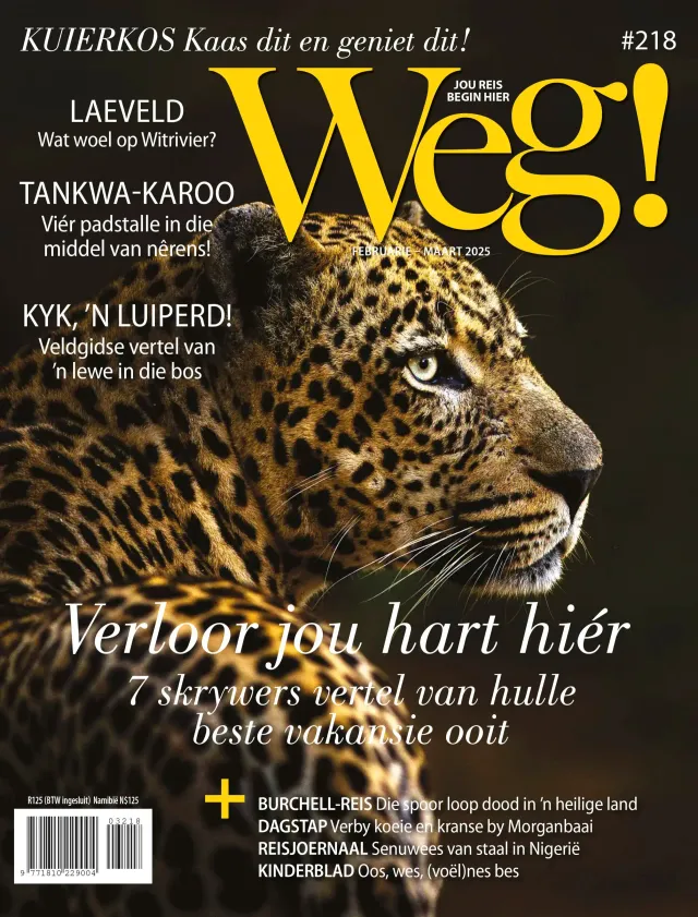 Weg! magazine cover, Afrikaans travel magazine