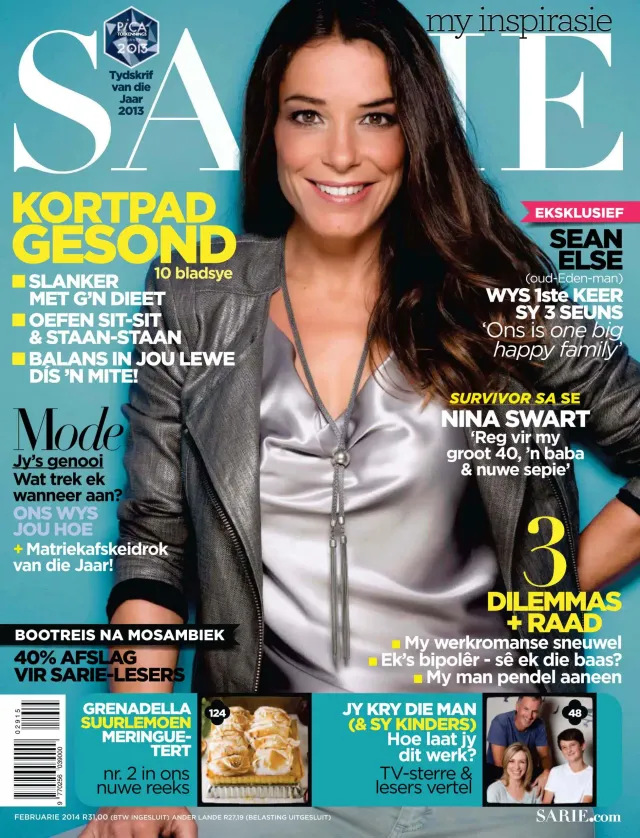 Sarie magazine cover, Afrikaans women's lifestyle magazine