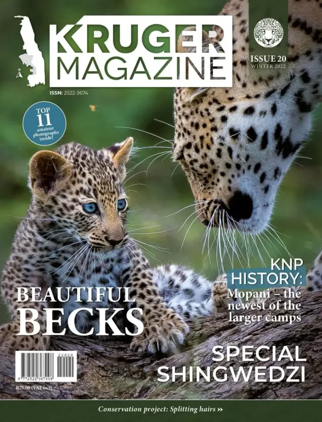 Kruger Magazine cover, Kruger National Park wildlife magazine
