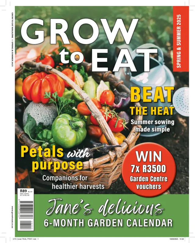 Grow to Eat magazine cover, South African food gardening magazine