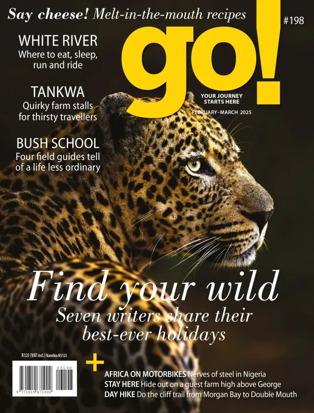 Go! magazine cover, South African travel magazine