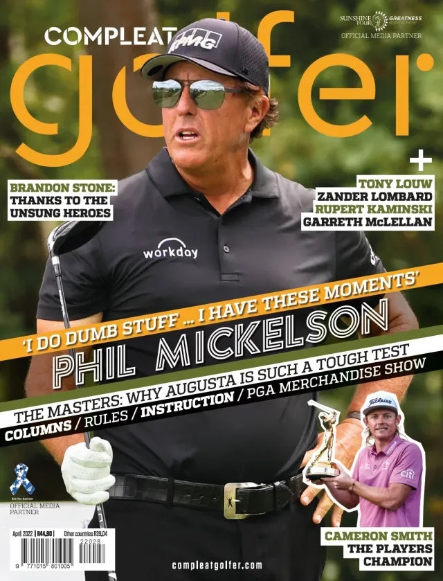 Compleat Golfer magazine cover, South African golf magazine