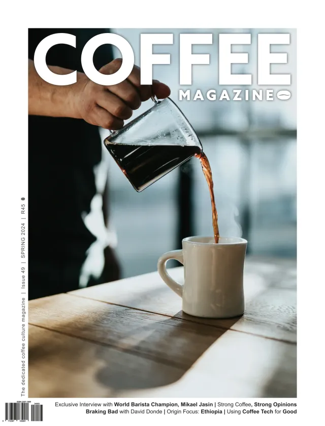 Coffee Magazine cover, South African coffee culture magazine