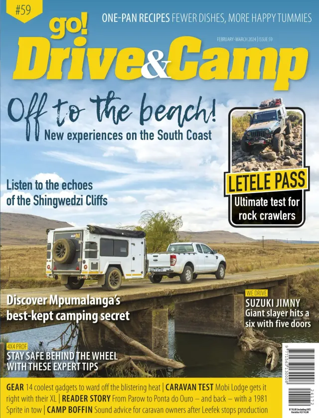 Go! Drive & Camp magazine cover, South African camping and 4x4 travel magazine