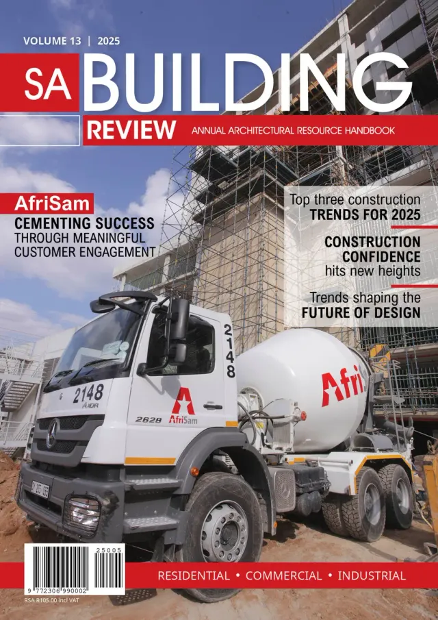 SA Building Review cover, annual South African architecture and construction review